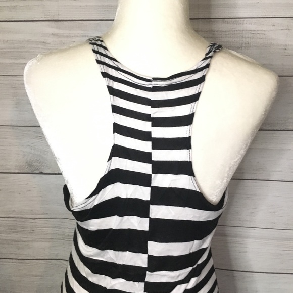 Maxi Dress Black White Stripes - Picture 3 of 4